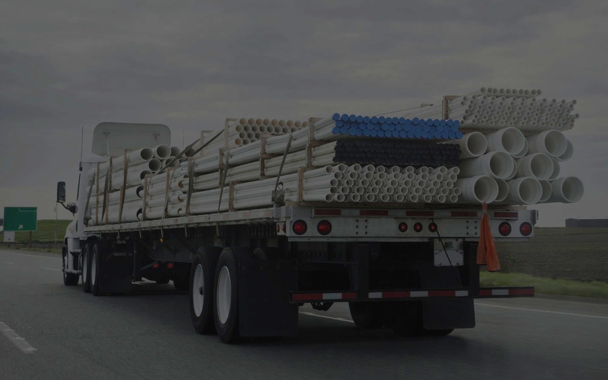 View-of-a-flat-bed-truck-with-piping-
